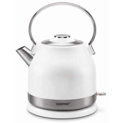 ZELMER  Zck7940 Bouilloire 1,5 L 2200 W Acier Inoxydable, Blanc