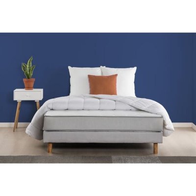DEKO DREAM ZEN Pack pret a dormir - Matelas + sommier 160x200 + couette + 2 oreillers