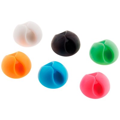ZENITECH  6 clips auto collants pour cordons et c&acirc;bles