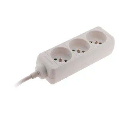 ZENITECH Bloc multiprises 3 prises 16A blanc