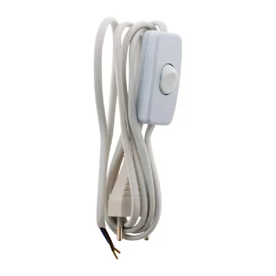 ZENITECH -Cordon avec interrupteur pour luminaire 1,5m Blanc - 