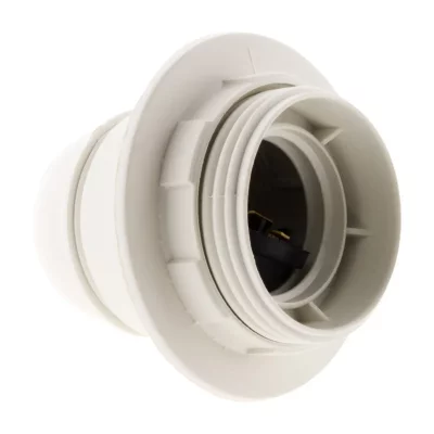 ZENITECH  - Douille E27 Thermoplastique simple bague Blanc