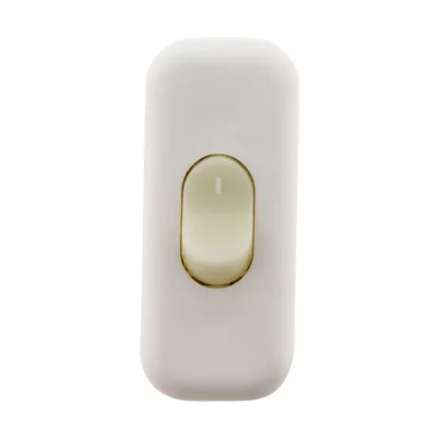 ZENITECH -Interrupteur 2A Unipolaire Luminescent Blanc - 