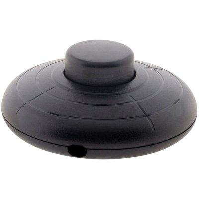 ZENITECH -Interrupteur &agrave; pied pour luminaire - Noir - 