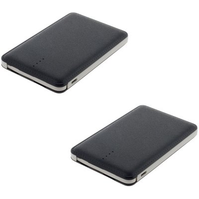 ZENITECH  - Lot de 2 chargeurs powerbank de poche 5000mAh - Noir