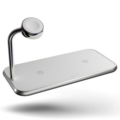 ZENS  Aluminium Dual Wireless Charger + Apple Watch 10W