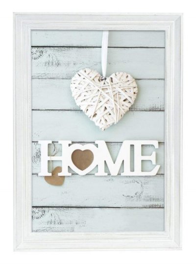 ZEP  T15434 Cadre Photo 30 X 40 Cm Vintage Bois Blanc 45 X 35 X 2,5 Cm