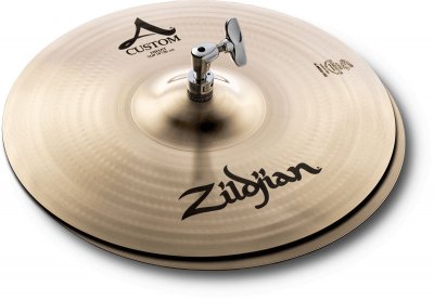 ZILDJIAN  A Custom Series - 14"" Hi-Hat Cymbals - Pair - Brilliant finish