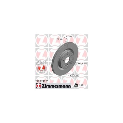 ZIMMERMANN  Jeu de 2 disques de frein 290.2271.20