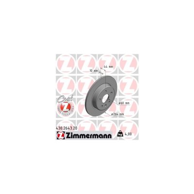 ZIMMERMANN  Jeu de 2 disques de frein 430.2643.20