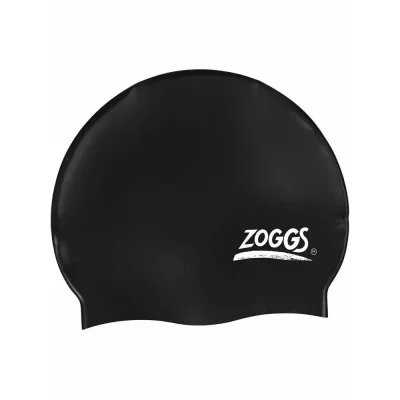 ZOGGS  Silicone Bonnet de Natation Pour Adulte, Noir, Taille unique