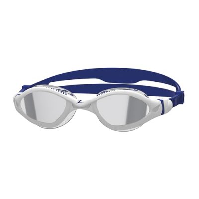ZOGGS  Tiger Lsr+ Mirrored Smoke Swimming Goggles Blanc,Bleu Regular 