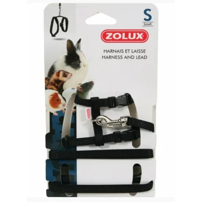 ZOLUX  Casual Kit Harnais pour Petit Mammif&egrave;re Noir Taille S