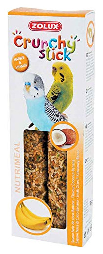 ZOLUX  Crunchy Stick Friandise pour Perruche Noix de Coco/Banane 85 g