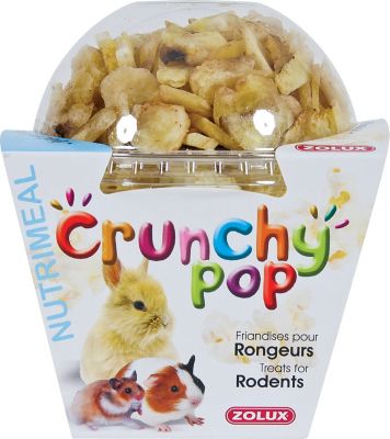 ZOLUX  Friandises Pour Rongeurs Crunchy Pop Banane 63g Pop Corn Et Banane