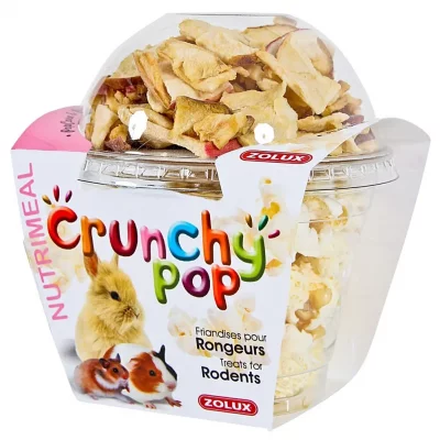 ZOLUX  Friandises pour rongeurs Crunchy Pop Pomme 33G Pop Corn et Pomme