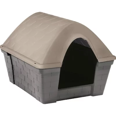 ZOLUX  Niche en plastique gris taupe pour chien ext&eacute;rieur