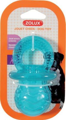 ZOLUX  Pop Jouet T&eacute;tine pour Chien Turquoise 6,2 x 6 x 10 cm