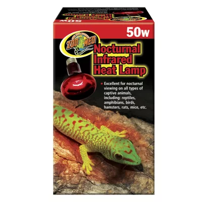 ZOOMED  Lampe chauffante infrarouge nocturne - 50 W - Pour terrarium