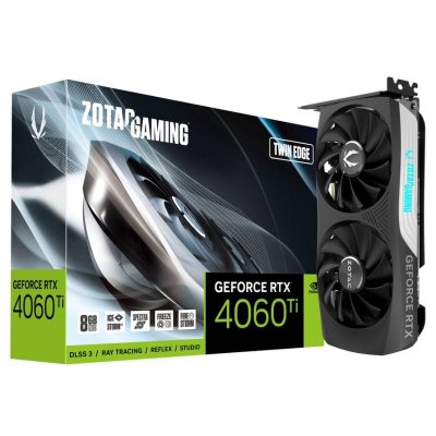 ZOTAC  Rtx 4060 Ti Twin Edge 8gb Gddr6 Graphic Card Argent&eacute;