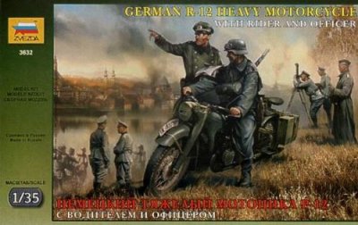 ZVEZDA  - Z3632 - Maquette - Moto Allemande R12 - Echelle 1:35