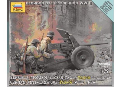 ZVEZDA  - Z6114 - Maquette - PAK36 et Servants - Echelle 1:72