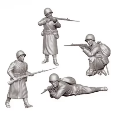 ZVEZDA  - Z6197 - Maquette - Figurine - Fantassins Sovi&eacute;tique - Hiver