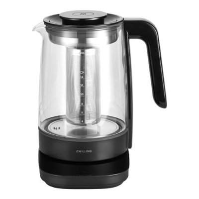  ZWILLING Enfinigy Th&eacute;i&egrave;re-bouilloire &eacute;lectrique en verre, 1,7 l, Noir