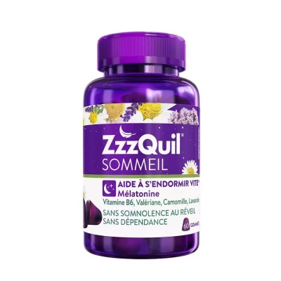 ZZZQUIL  Sommeil 60 Gommes Arome Fruits des Bois