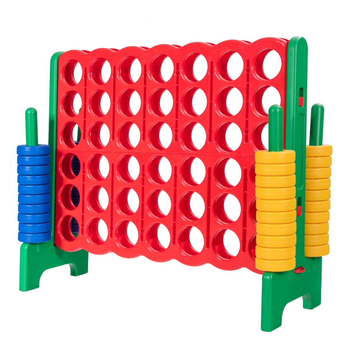 Puissance 4 Géant pour Enfants sur Pied 109 x 41 x 98 CM avec 42 Anneaux, Hauteur Réglable (0,8–1 m) - Jeux - Jouets Puissance 4 Géant pour Enfants sur Pied 109 x 41 x 98 CM avec 42 Anneaux, Hauteur Réglable (0,8–1 m) - Jeux - Jouets