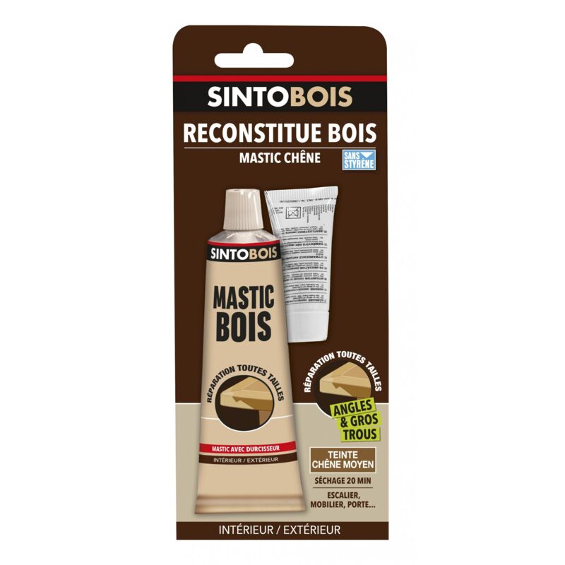 Mastic à Bois Décoratif 500 G – Rebouche Les Gros Trous, Pâte Naturelle
